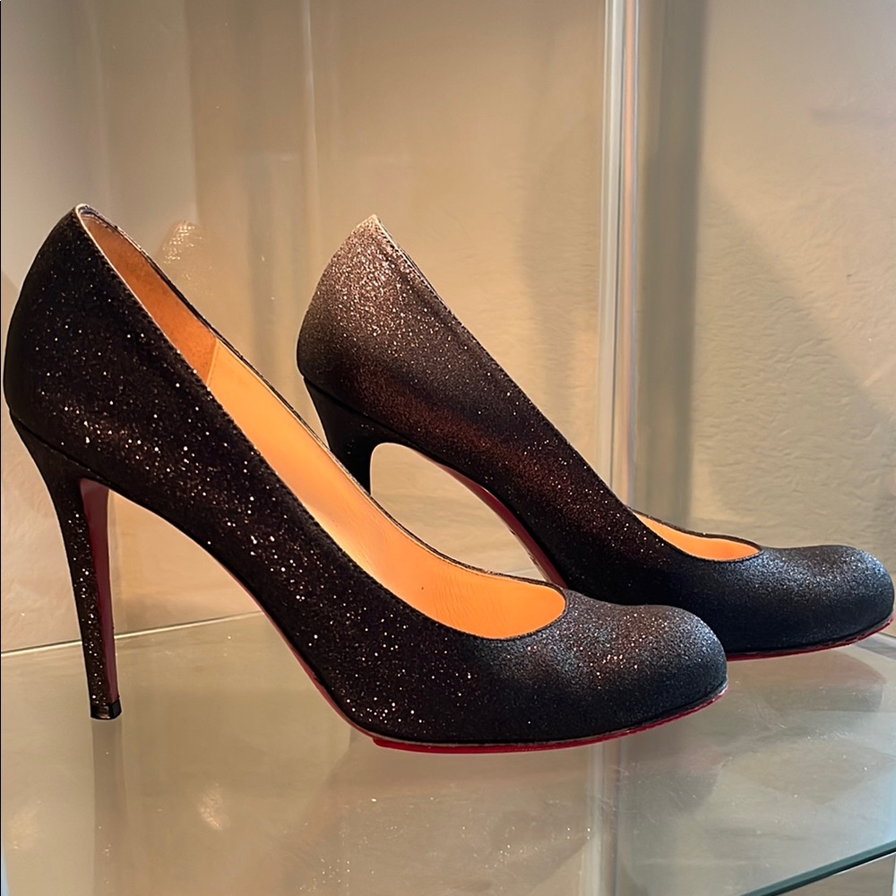 Christian Louboutin Black and Red Stiletto Heels